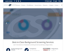 Tablet Screenshot of corporatescreening.com